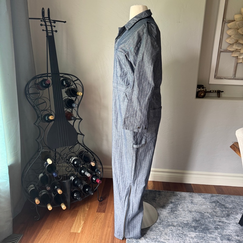 USA Work Womens Long Jumpsuit in dark gray Size XL - Picture 2 of 15